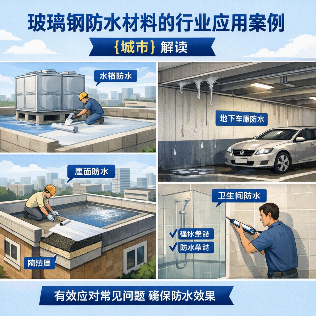 玻璃钢防水材料的行业应用案例，韶关解读